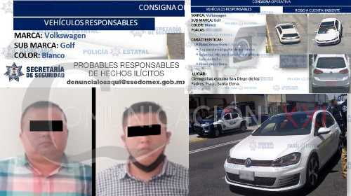 Probables asaltantes de cuentahabientes en San Mateo Atenco, detenidos